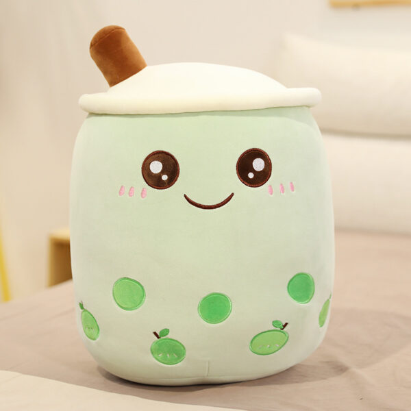 Cute Fruit Drink Plush Stuffed Soft Strawberry Milk Tea Plush Boba Tea Cup Toy Bubble Tea Pillow Cushion Kids Gift - Image 3